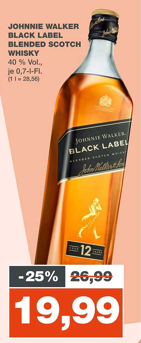 Johnnie Walker Black Label Blended Scotch Whisky Angebot bei Real