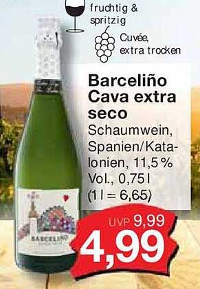 Barceliño Cava Extra bei Angebot Seco Jawoll