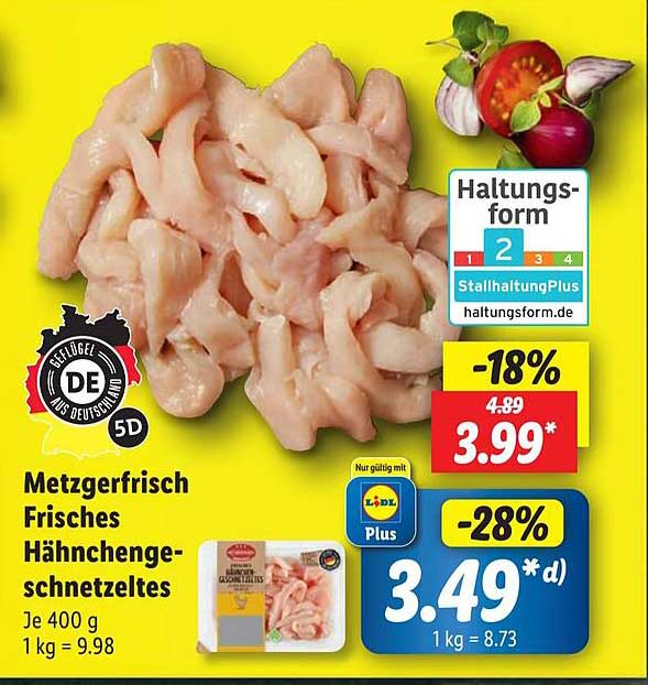 Metzgerfrisch Frisches Hähnchengeschnetzeltes Angebot bei Lidl