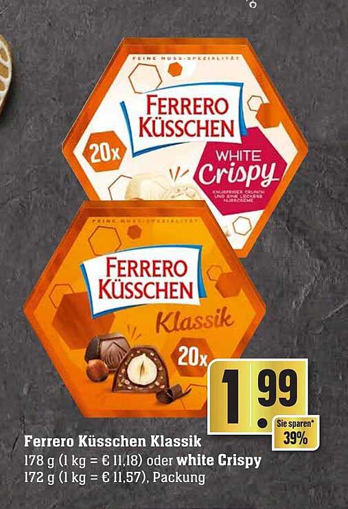 Ferrero Küsschen Klassik Oder White Crispy Angebot bei EDEKA ...