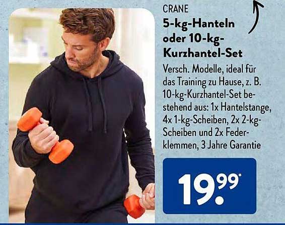 Crane 5kghanteln Oder 10kgkurzhantelset Angebot bei ALDI SÜD