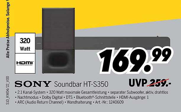 MEDIMAX Sony Soundbar Ht-s350