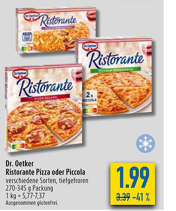 Dr. Oetker Ristorante Pizza Oder Piccola Angebot bei Diska 1Prospekte.de