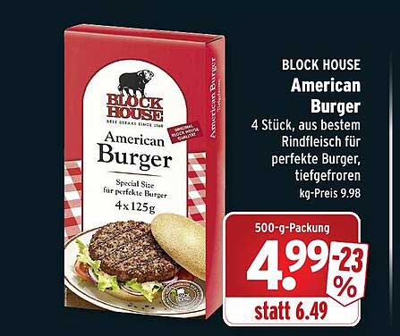 Block House American Burger Angebot bei Wasgau