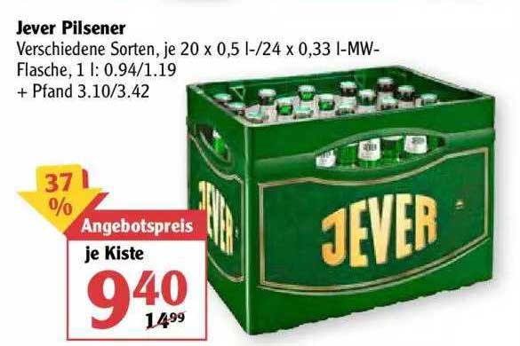 Jever Pilsener Angebot bei Globus