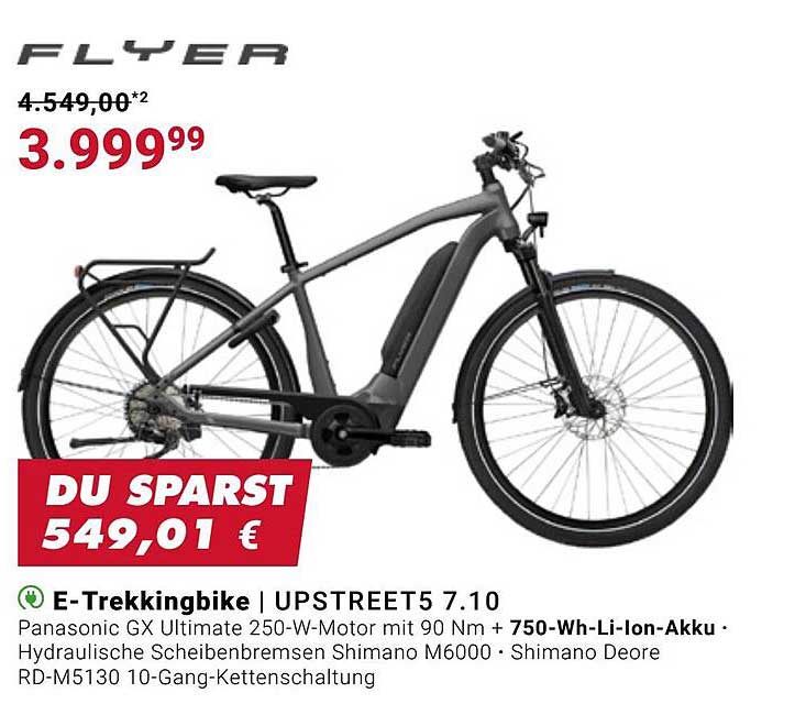 Fahrrad XXL Flyer E-trekkingbike Upstreet 5 7.10
