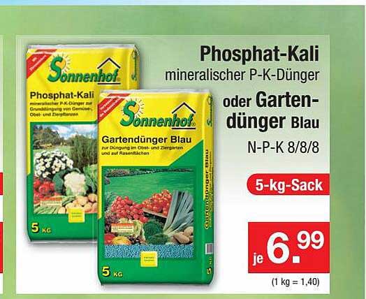 Sonnenhof Phosphatkali Oder Gartendünger Blau Angebot bei Zimmermann