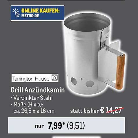 Tarrington House Grill Anzündkamin Angebot bei METRO 1Prospekte.de