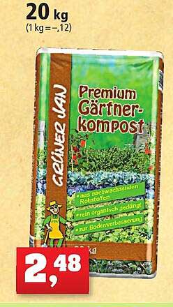 Grüner Jan Premium Gärtnerkompost Angebot bei Thomas Philipps