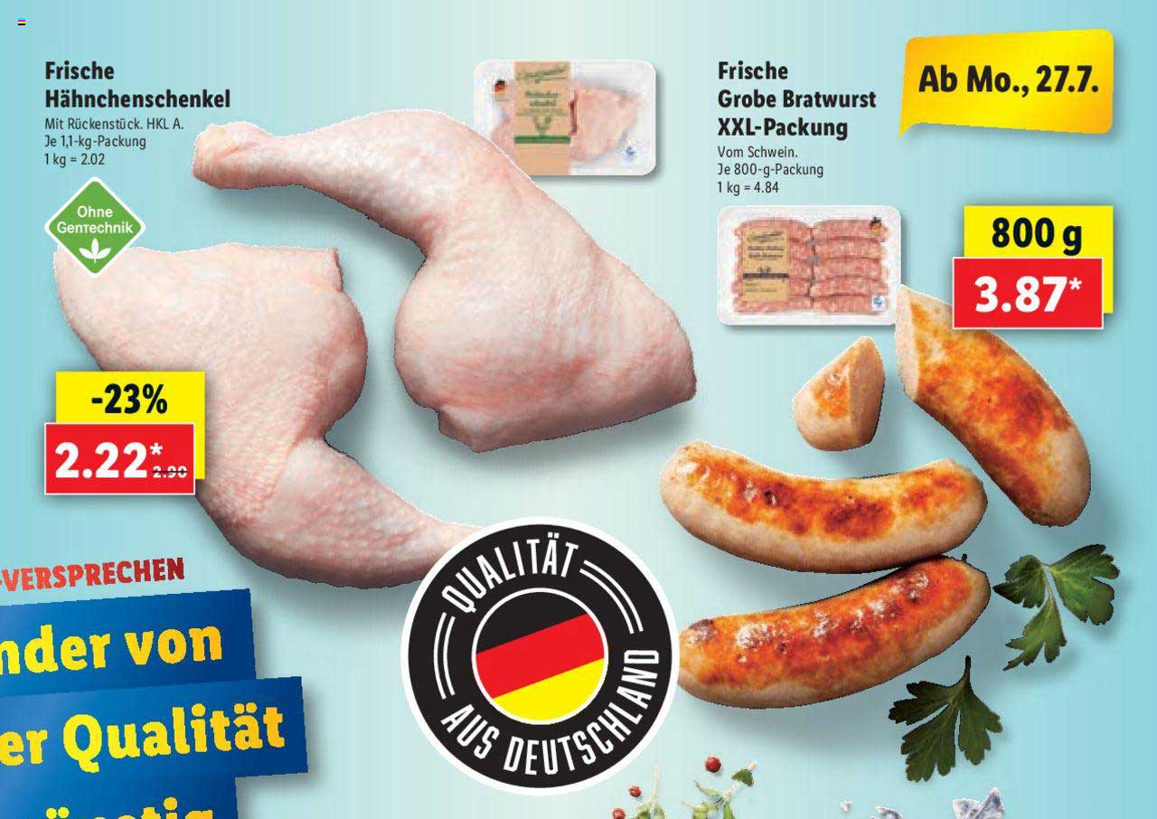 Frische Hähnchenschenkel Angebot bei Lidl