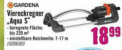 Gardena Viereckregner „aqua S” Angebot bei Hornbach 1Prospekte.de