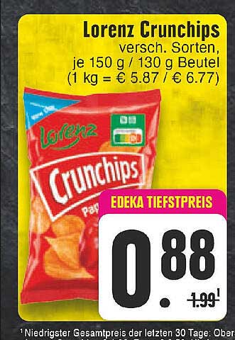 Lorenz Crunchips Angebot bei EDEKA 1Prospekte.de