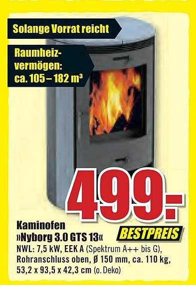 B1 Discount Baumarkt Kaminofen „nyborg 3.0 Gts 13”