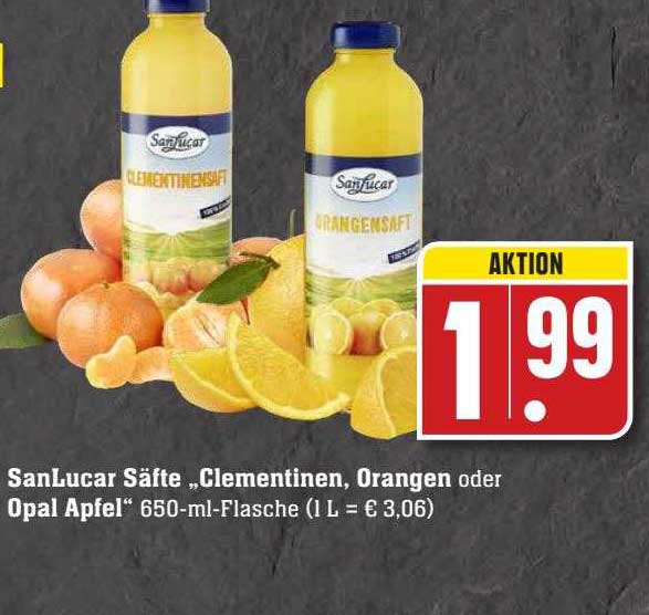 Sanlucar Säfte „clementinen, Orangen Oder Opal Apfel “ Angebot bei ...