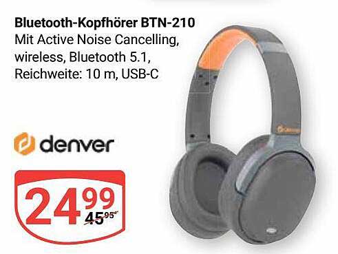 Denver Bluetooth-kopfhörer Btn-210 Angebot bei Globus