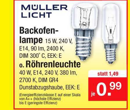Müller Licht Kühlschranklampe Röhrenlampe Birne Dunstabzug Nähmaschine Leuchte 
