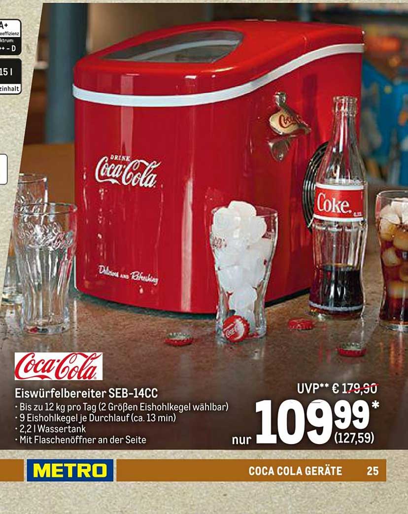 Coca Cola Eiswürfelbereiter Seb-14cc Angebot bei METRO | Eismaschinen
