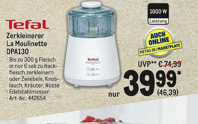 Tefal SS-1530000722 Messer Für DPA130, DPA141, DPA241 La Moulinette Zerkleinerer