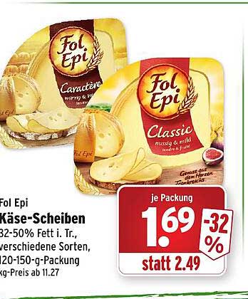Fol Epi Käse-scheiben Angebot bei Wasgau
