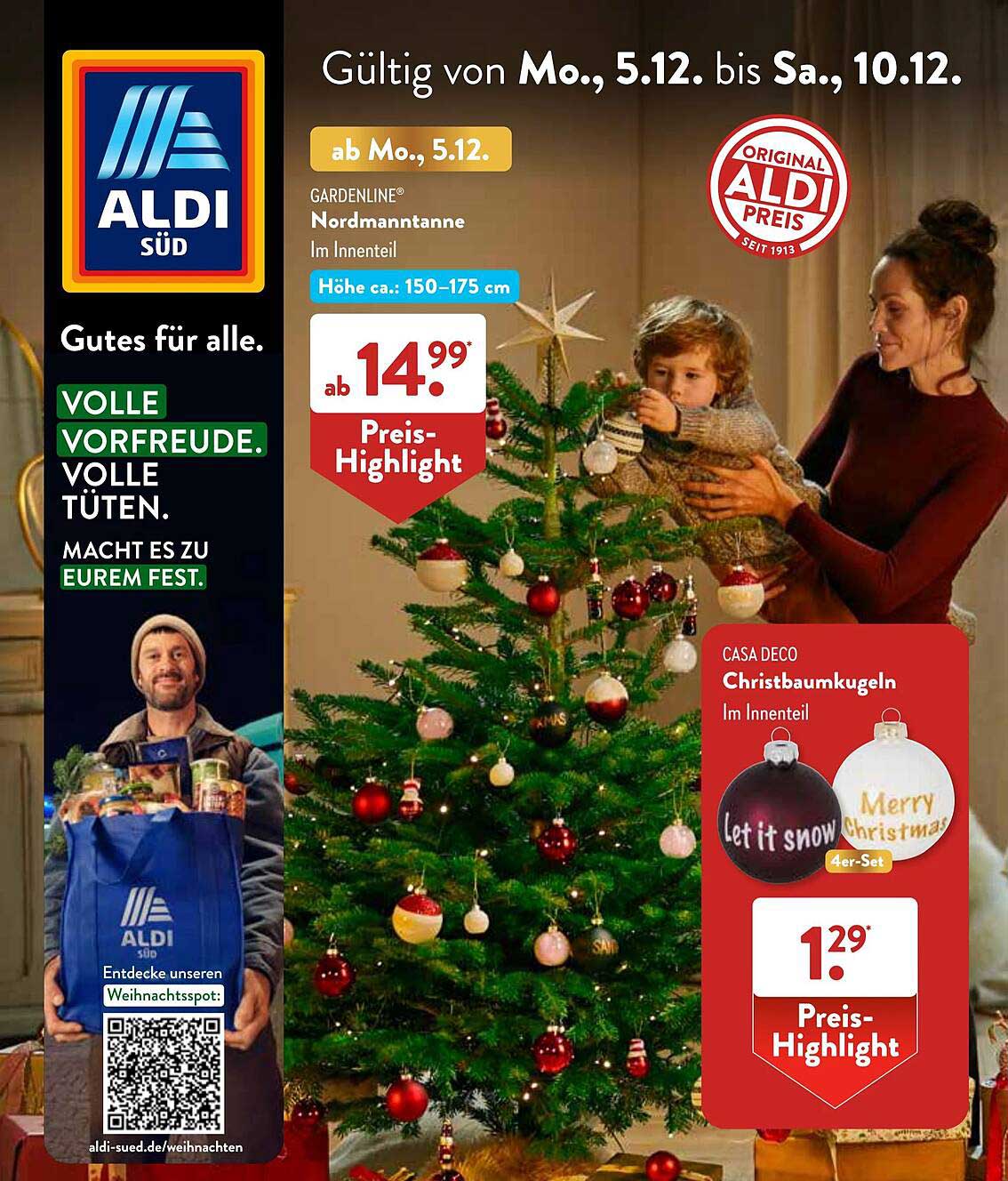 Gardenline Nordmanntanne Angebot bei ALDI SÜD 1Prospekte.de