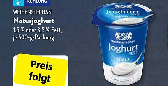 Weihenstephan Naturjoghurt Angebot bei ALDI SÜD - 1Prospekte.de