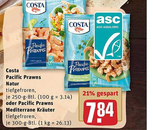 Costa Pacific Prawns Natur Oder Pacific Prawns Mediterrane Kräuter