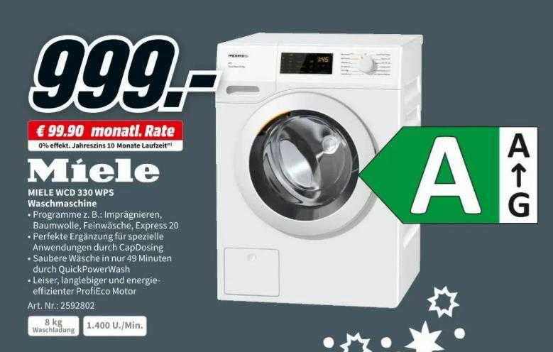 MediaMarkt Miele Wcd 330 Wps Waschmaschine
