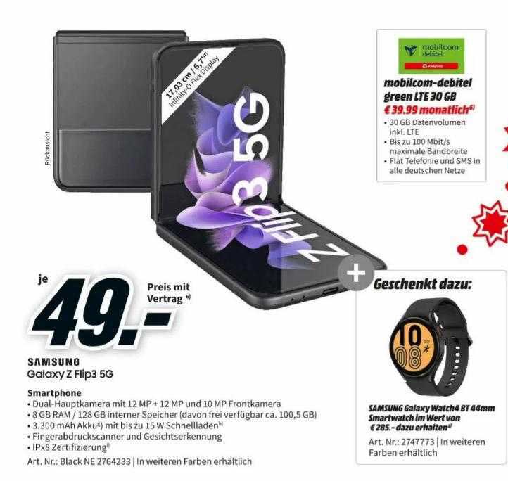 samsung galaxy z flip mediamarkt