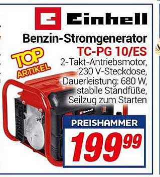 Centershop Einhell Benzin-stromgenerator Tc-pg 10-es