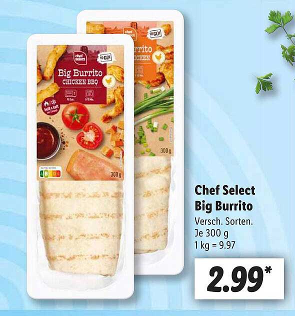 Chef Select Big Burrito Angebot bei Lidl 1Prospekte.de