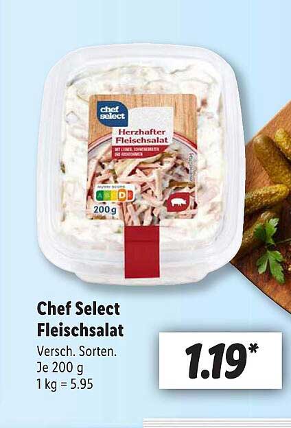 Chef Select Fleischsalat bei Angebot Lidl