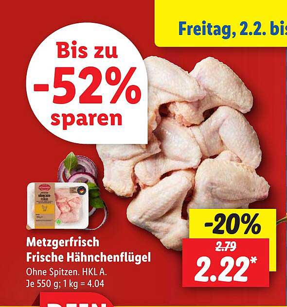 Metzgerfrisch Frische Hähnchenflügel Angebot bei Lidl