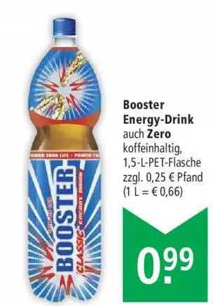 Booster Energy-drink Zero Angebot bei Marktkauf