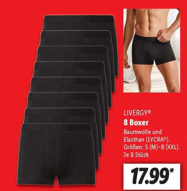 Livergy 8 Boxer Angebot bei Lidl - 1Prospekte.de