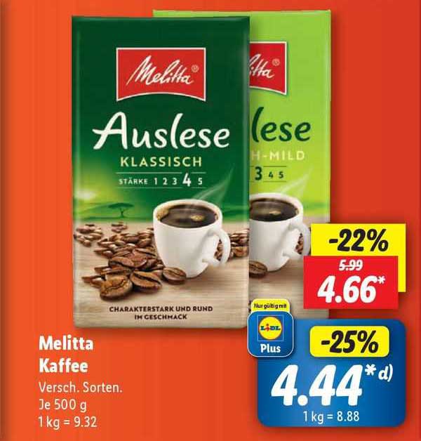 Melitta Kaffee Angebot bei Lidl 1Prospekte.de
