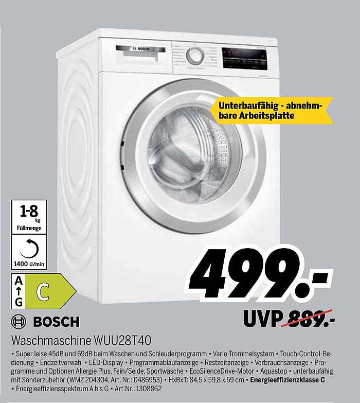 MEDIMAX Bosch Waschmaschine Wuu28t40