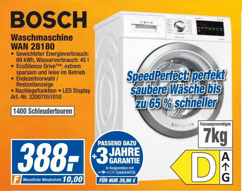 Expert Techno Land Bosch Waschmaschine Wan 28180