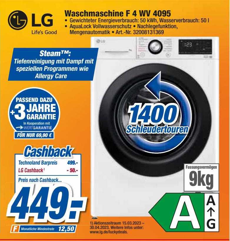 Expert Techno Land Lg Waschmaschine F 4 Wv 4095