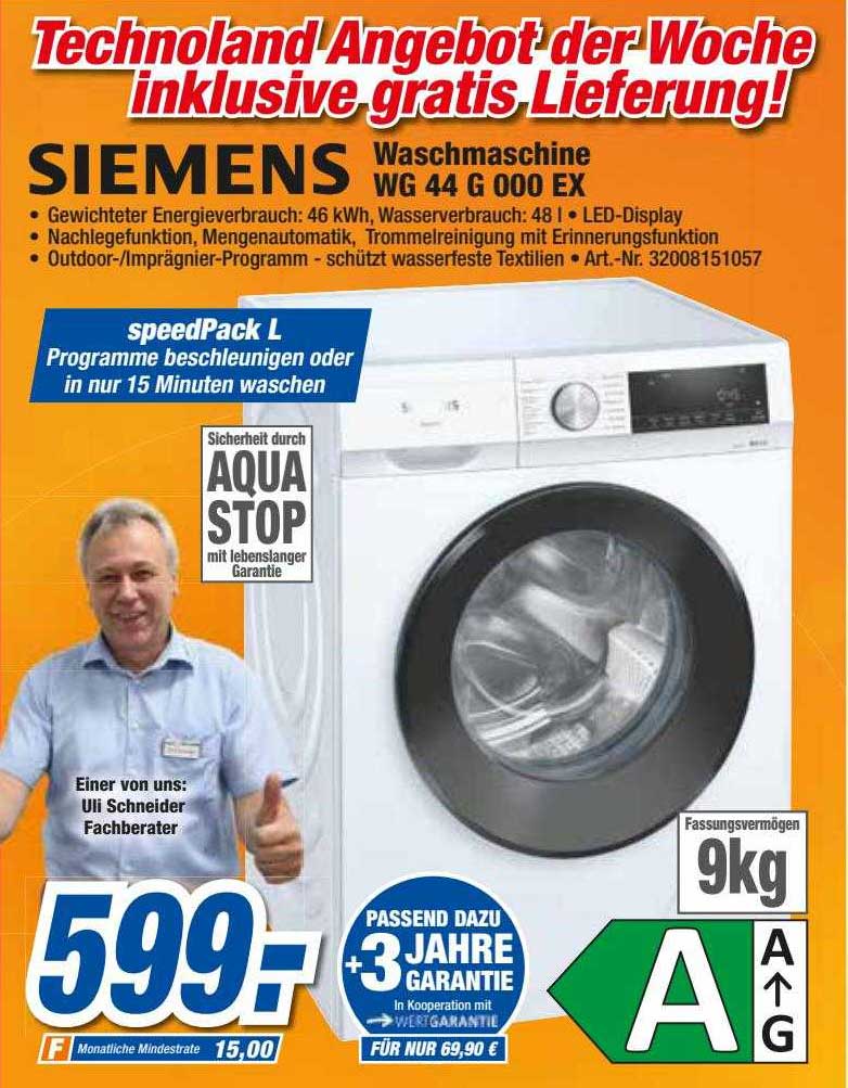 Expert Techno Land Siemens Waschmaschine Wg 44 G 000 Ex