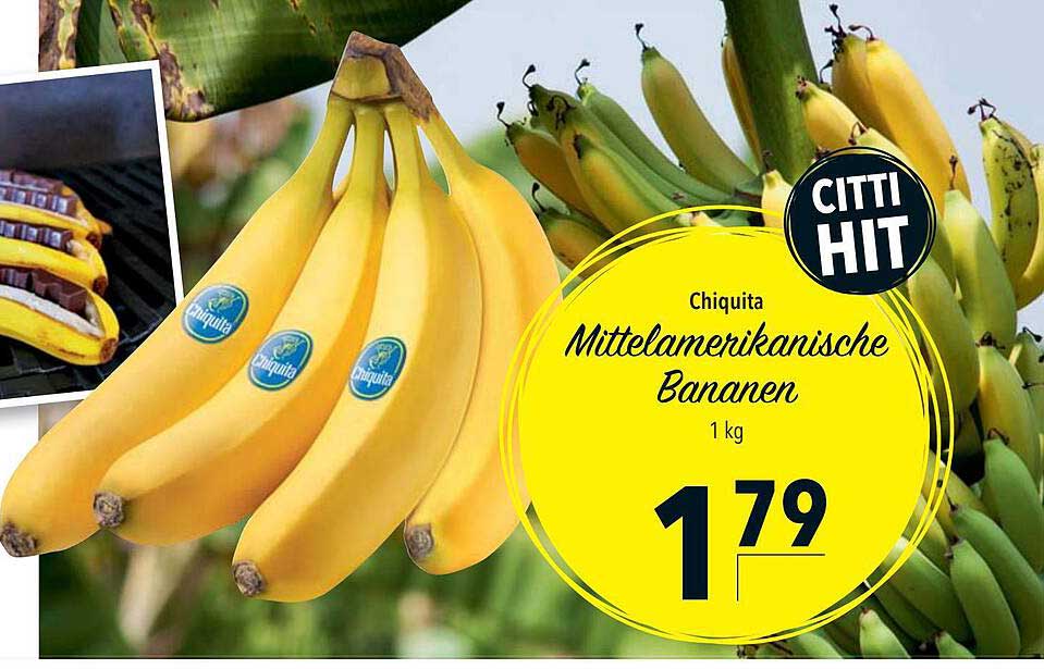 Chiquita Mittelamerikanische Bananen Angebot bei CITTI Markt