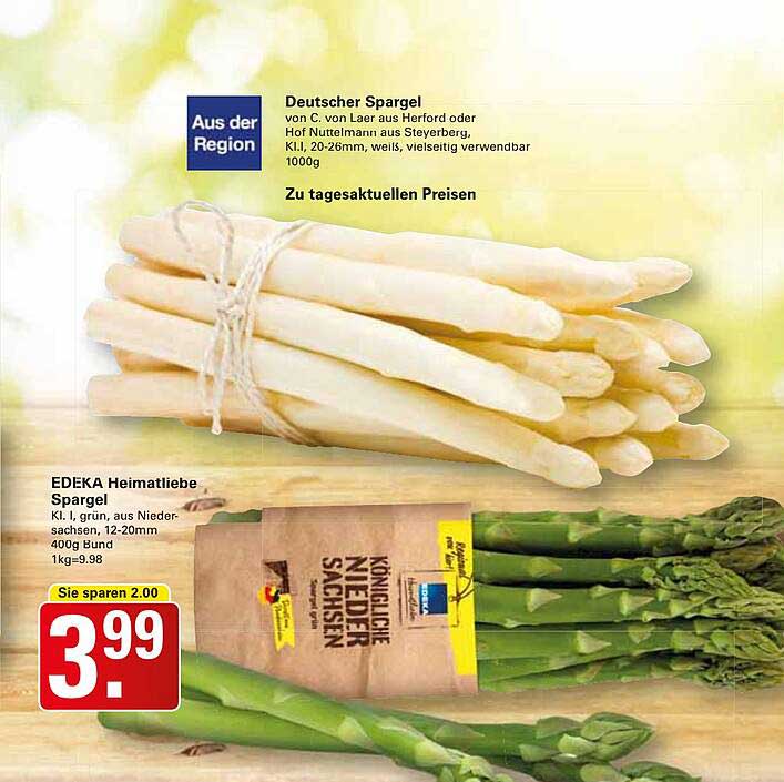 Deutscher Spargel Edeka Heimatliebe Spargel Angebot bei Wez 1Prospekte.de