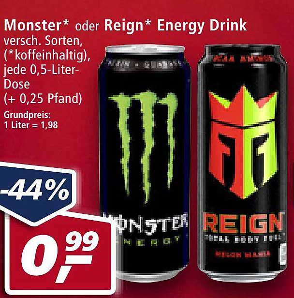 Real Monster Oder Reign Energy Drink
