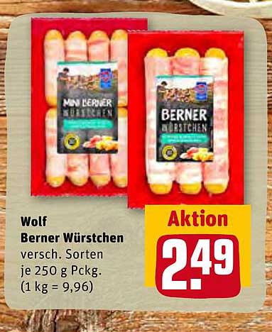 REWE Kaufpark Wolf Berner Würstchen