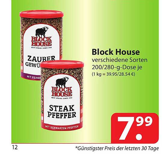 Block House Verschiedene Sorten Angebot bei Famila