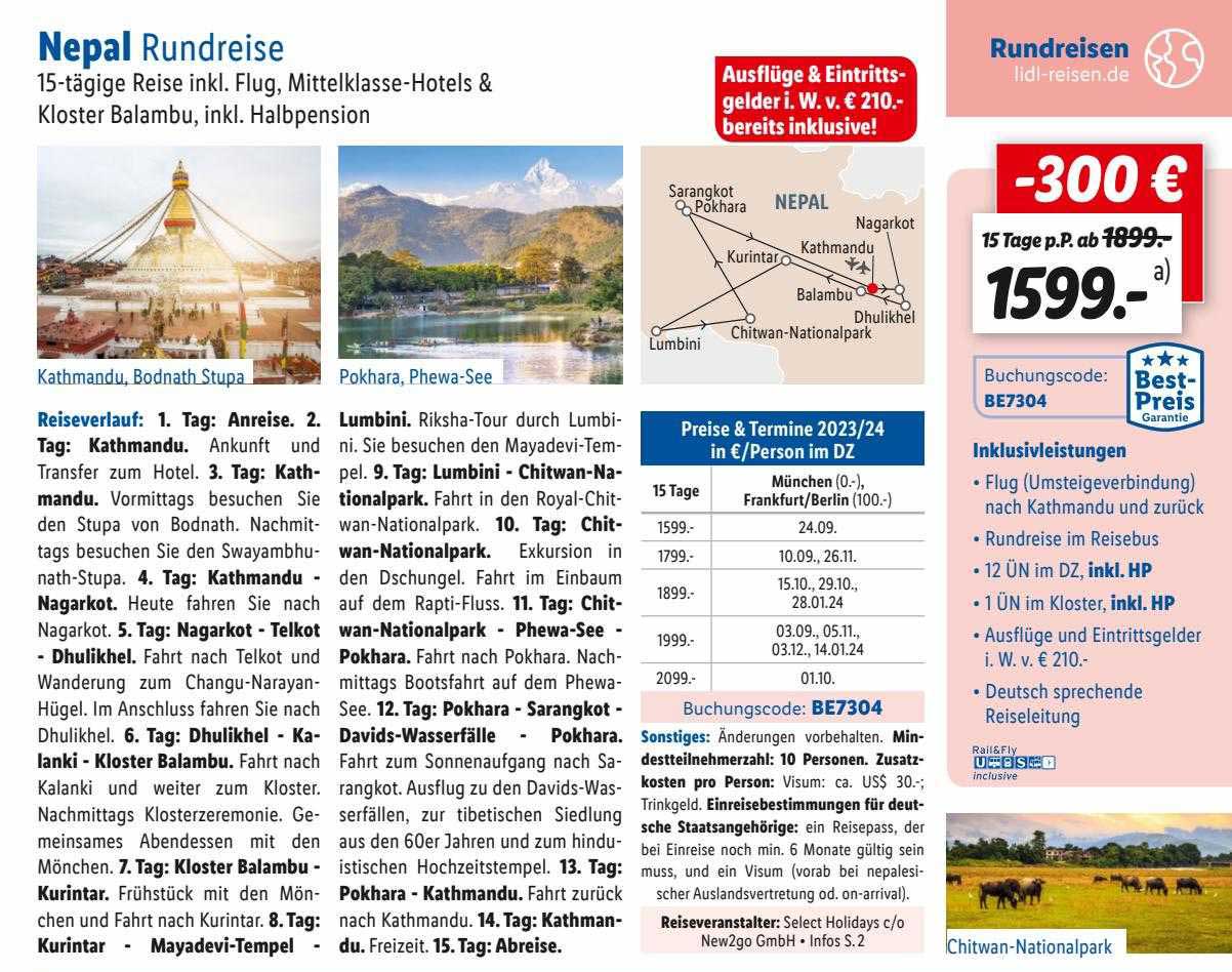 Nepal Rundreise Angebot Bei Lidl Reisen 1Prospekte de