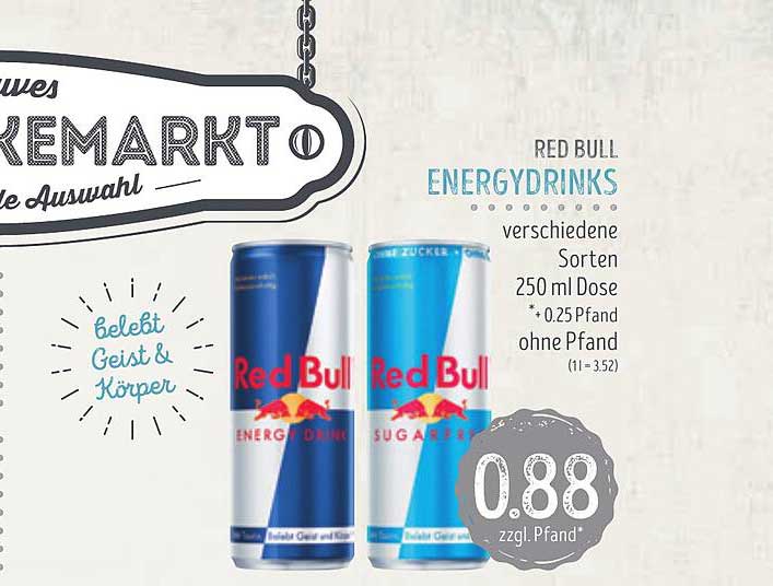 Red Bull Energydrinks Angebot bei Edeka Struve