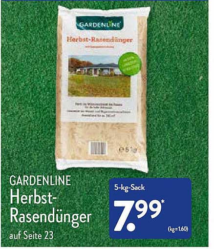 ALDI Nord Gardenline Herbst-rasendünger