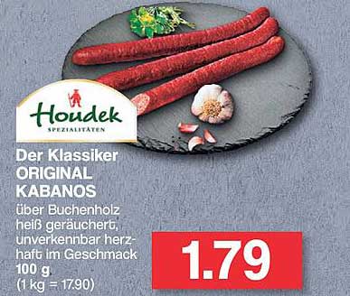 Houdek Der Klassiker Original Kabanos Angebot bei Famila Nordwest