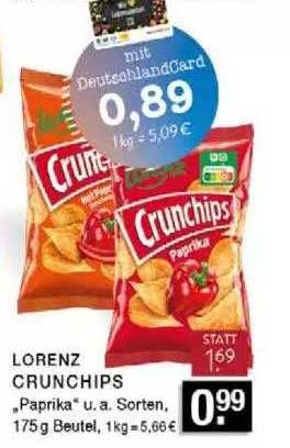 Lorenz Crunchips „paprika“ Angebot bei Edeka Zurheide