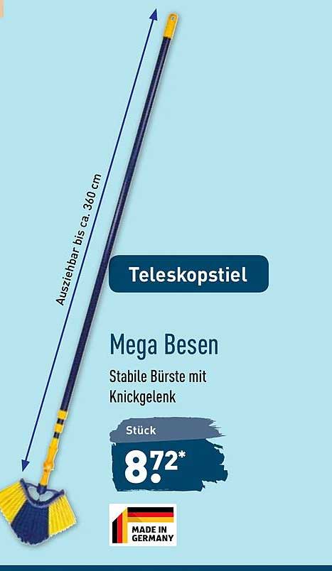 GARDENLINE Mega-Teleskop-Besen, 3-teilig